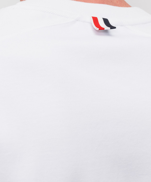 Thom Browne Белый джемпер с брендовыми полосками MJS245A07323 изображение 5