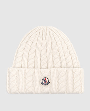 Moncler Шапка цвета айвори с шерстью альпаки L20933B00031N0403