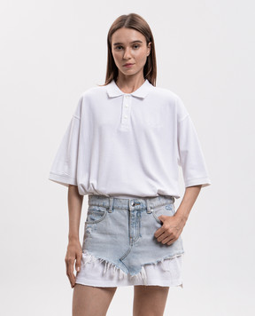 Alexander Wang Белое платье-поло двойной конструкции 4DC3266121
