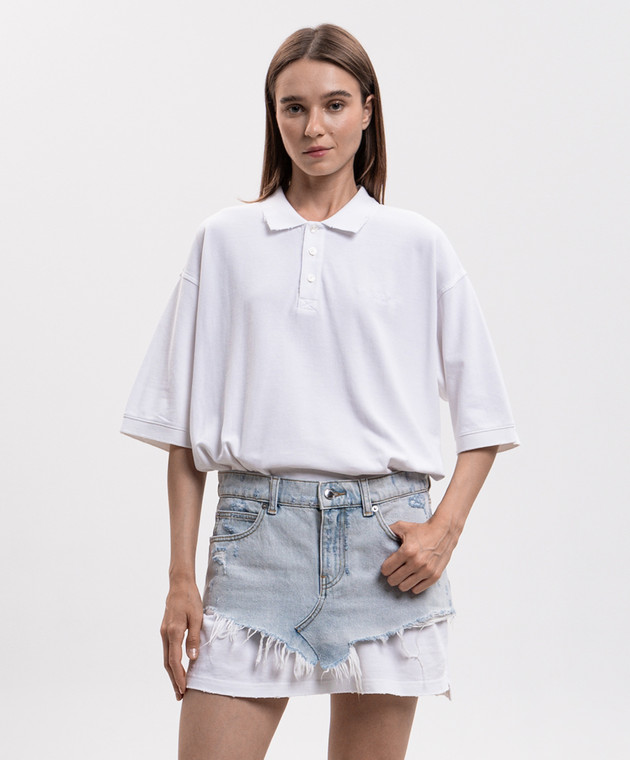 Alexander Wang Белое платье-поло двойной конструкции 4DC3266121 изображение 3