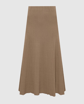 Agnona Коричнева спідниця міді з шовком KG110107Q180P