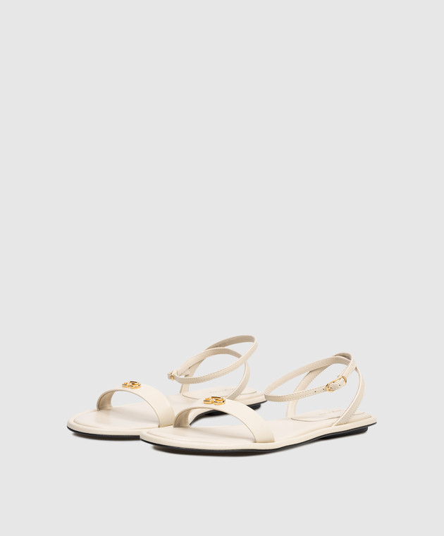 Sergio Rossi Бежеві шкіряні сандалі Surge B14320MMVN13 зображення 2