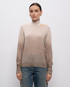 Peserico Бежевий гольф з вовни з люрексом E99006F14S09163