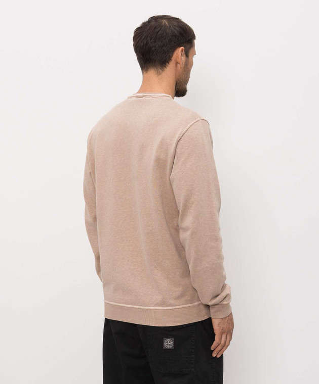 Stone Island Бежевый свитшот с патчем логотипа L1S156100034S0060 изображение 4