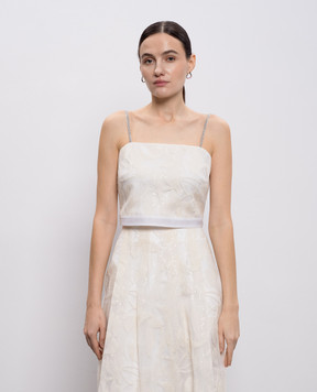 Peserico Білий топ з вишивкою A0813003701