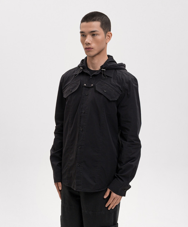Off-White Чорна сорочка 44XGE04US26F001 зображення 3