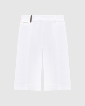 Peserico Білі шорти з льону з відворотами P0432102647
