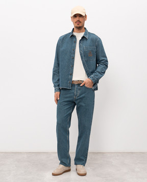 Trussardi Футболка кольору айворі з принтом логотипа G0548000118NMTS09J03