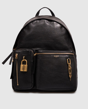 Balmain Черный кожаный рюкзак Pulse HM1GE291LOLP