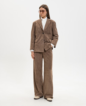 Max Mara Коричневий замшевий жакет SMMANFORA