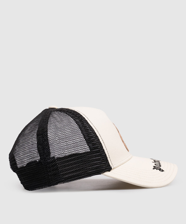 Palm Angels Бежевая кепка с нашивкой Bear PMLB068S26FAB004I изображение 3