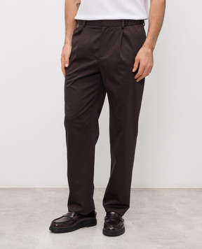 Agnona Коричневі штани T709U3YU2112