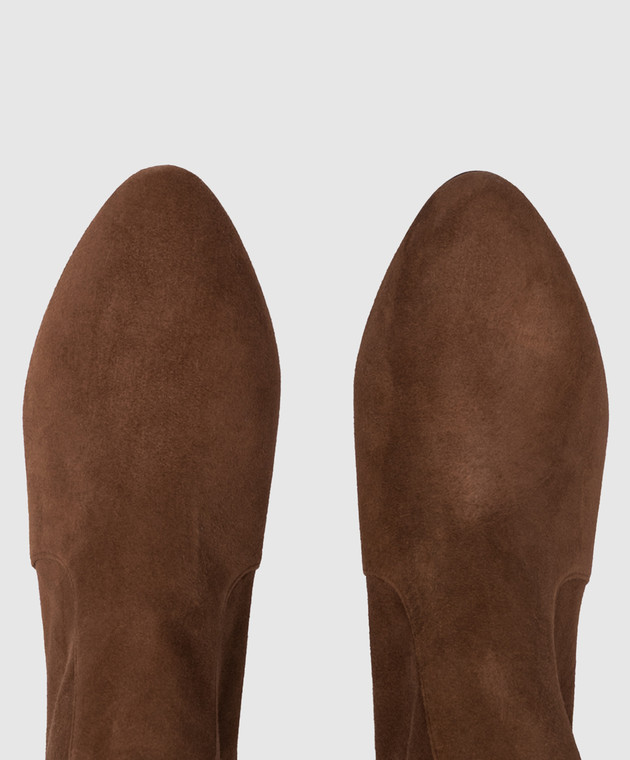Stuart Weitzman Коричневые замшевые ботильоны MADISON SO507 изображение 4