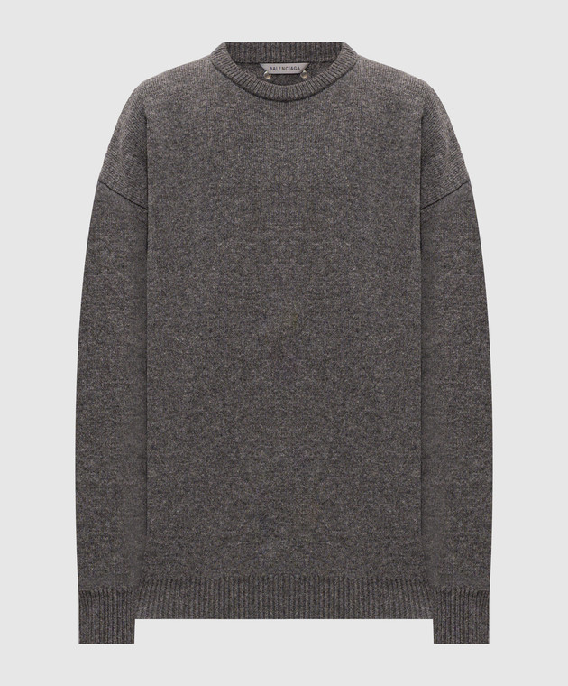 Balenciaga Сірий светр з вовни A0093VT1675
