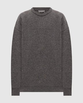 Balenciaga Сірий светр з вовни A0093VT1675