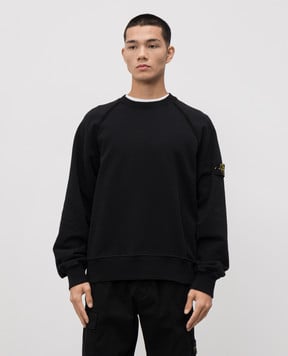 Stone Island Чорний світшот з логотипом K2S156100022S0A20