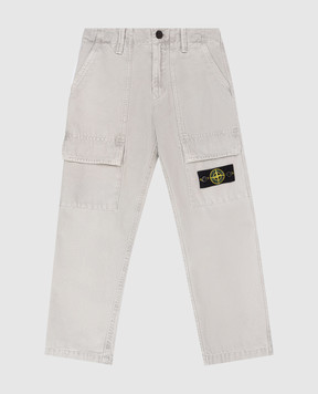 Stone Island Дитячі сірі штани карго K2S163100001S010414