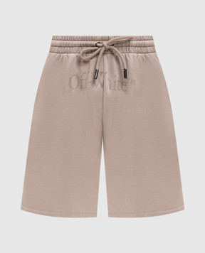 Off-White Бежеві шорти з принтом логотипа 44MCI013S26F00C