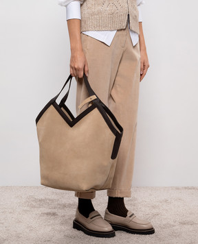 Peserico Бежева замшева сумка з логотипом S38360C0RCC677