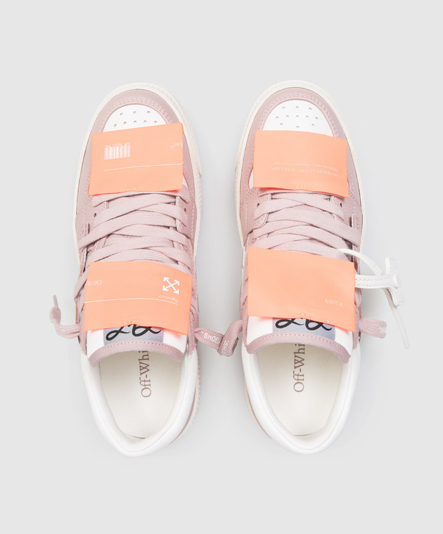 Off-White Комбинированные розовые кроссовки 3.0 Off Court OWIA28ES26LEA001 изображение 4
