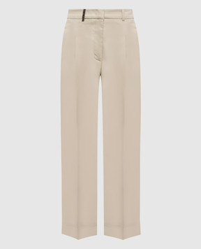 Peserico Бежеві штани з відворотами A0475808879