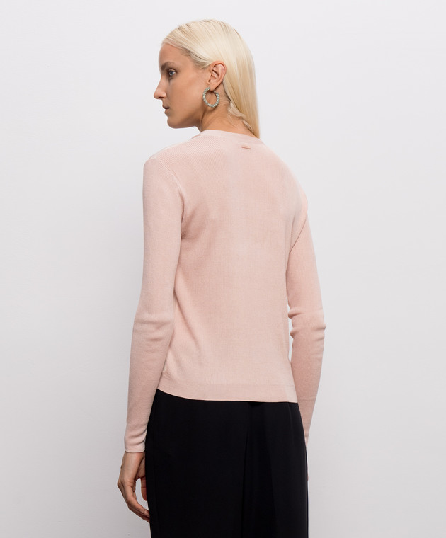 Max Mara Розовый кардиган NINFEE из шелка и кашемира MXMNINFEE изображение 4