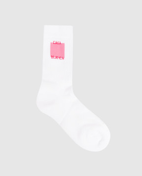 Casablanca Білі шкарпетки Rose Shadow ASS26ACC01002