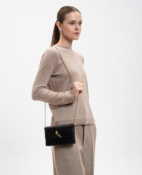 Bottega Veneta Черная кожаная сумка кросс-боди Andiamo 844107VCPP2