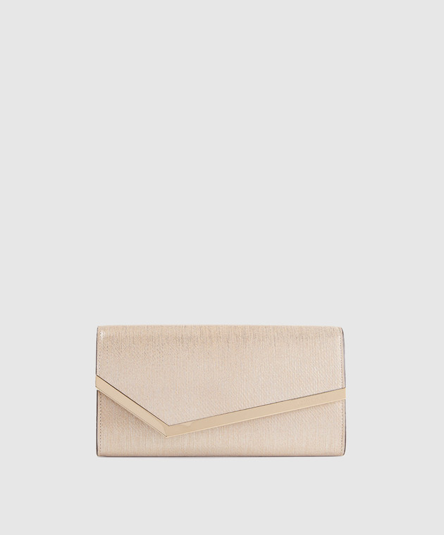 Jimmy Choo Бежевий замшевий клатч Emmie EMMIEHRK