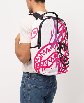 Sprayground Детский белый рюкзак CRASH GRAFF TURBO 910B8809NSZ