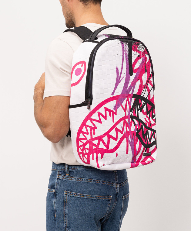 Sprayground Дитячий білий рюкзак CRASH GRAFF TURBO 910B8809NSZ зображення 2