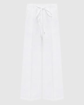 Babe Pay Pls Білі штани з льону D2601WMENFI