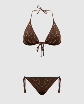 Venuja Коралловый купальник с кристаллами BI008A