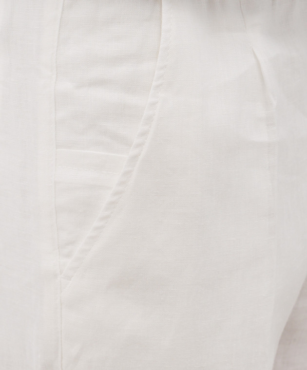 Cashmere&Whiskey Белые шорты из льна 0255500638 изображение 5