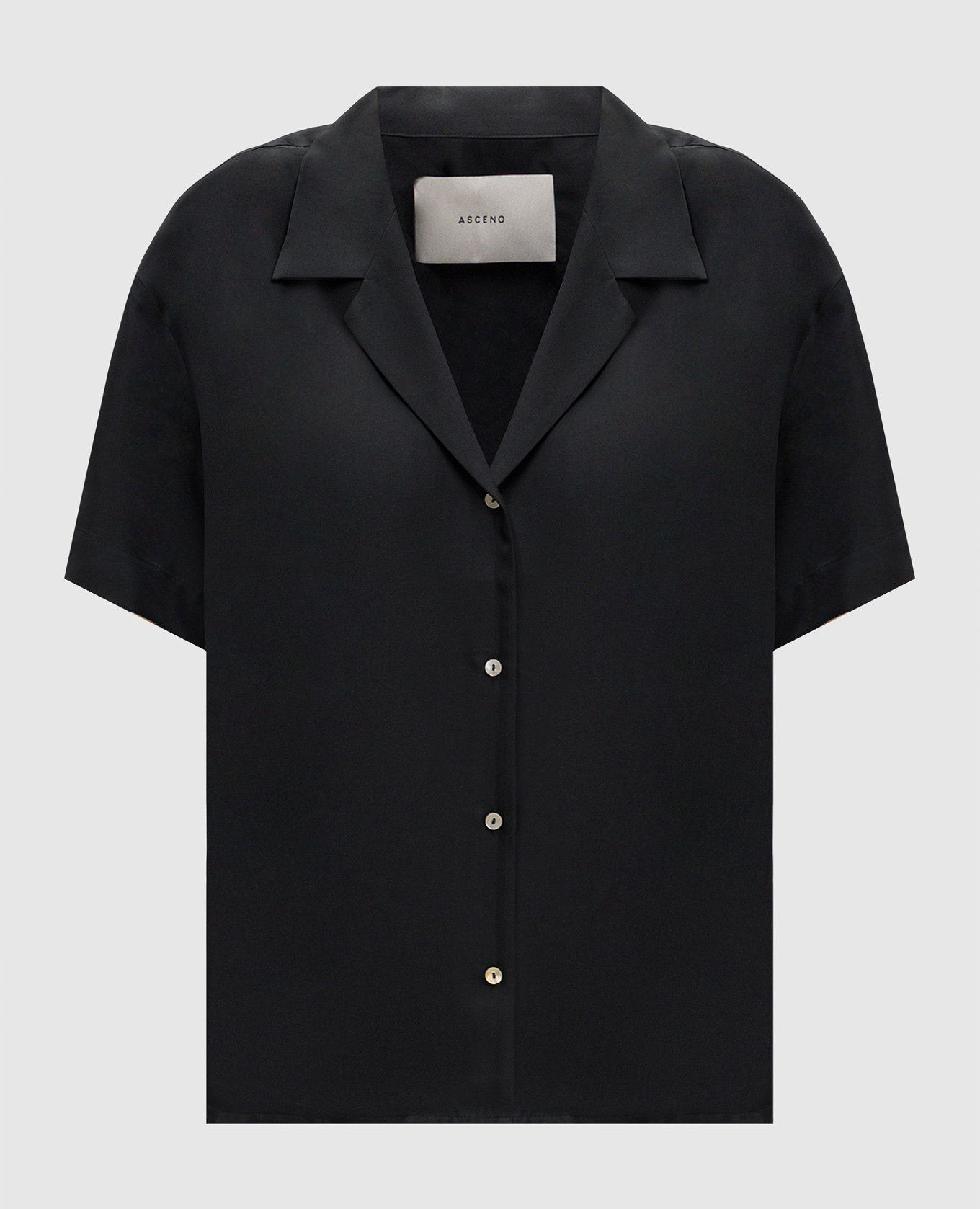 Чорна блуза Prague із шовку