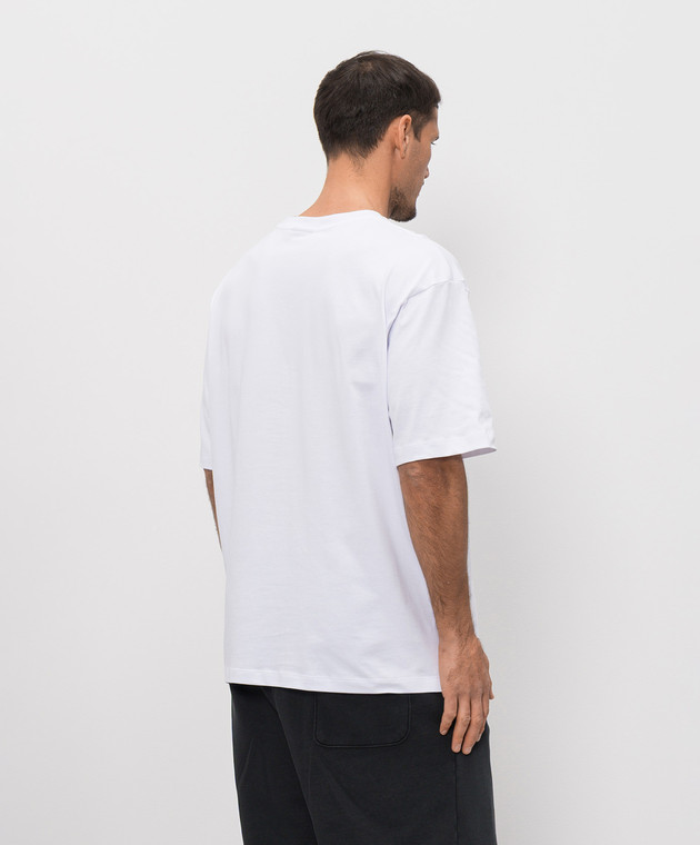 Comme des Fuckdown Белая футболка со вставкой логотипа FMS6CFABM01927 изображение 4