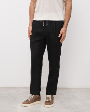 Cashmere&Whiskey Чорні штани з льону 0255600638