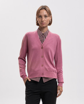 Max Mara Weekend Розовый кардиган TORRE из шерсти, шелка и кашемира WKDTORRE