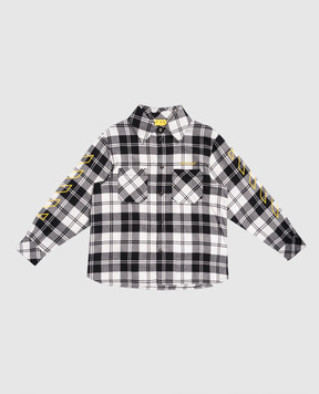 Off-White Дитяа сіра сорочка в клітинку 44BGA001F5F001