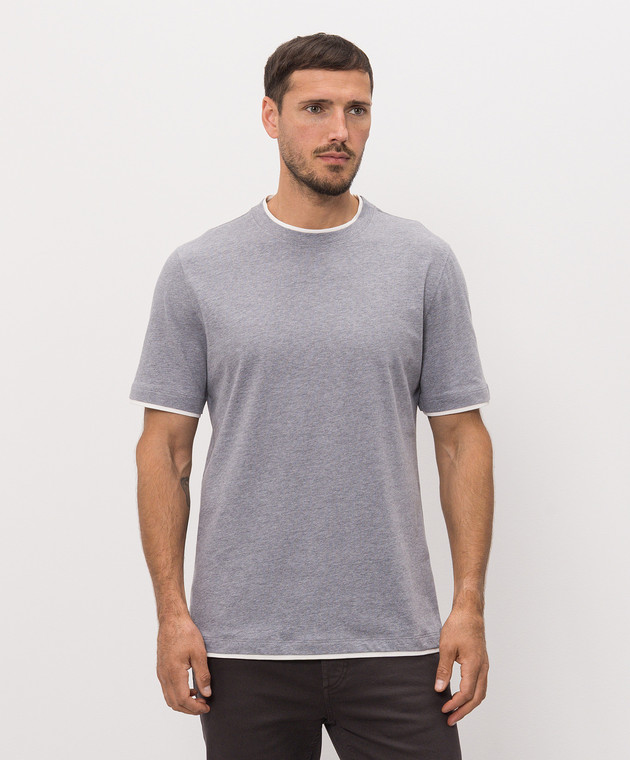 Brunello Cucinelli Серая футболка M0B137427 изображение 2