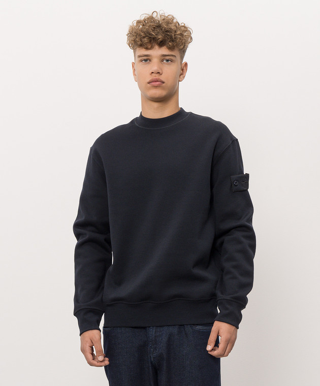 Stone Island Синий утепленный свитшот с шерстью L2S156100013S0F15 изображение 3