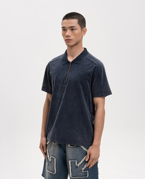 Off-White Голубое поло с принтом логотипа 44MAD00YS26J003