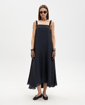 Marc Le Bihan Синя сукня з рамі з відкритою спиною 2131