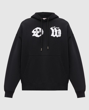 Off-White Чорне худі з принтом Palace Arrow 44MBB085Z26F001