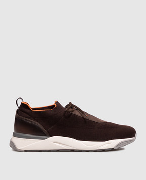 Santoni Коричневі кросівки MBIO21601BGRNHOD