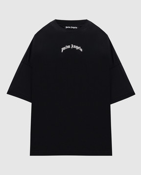 Palm Angels Черная футболка с принтом логотипа PMAA10BS26JER007