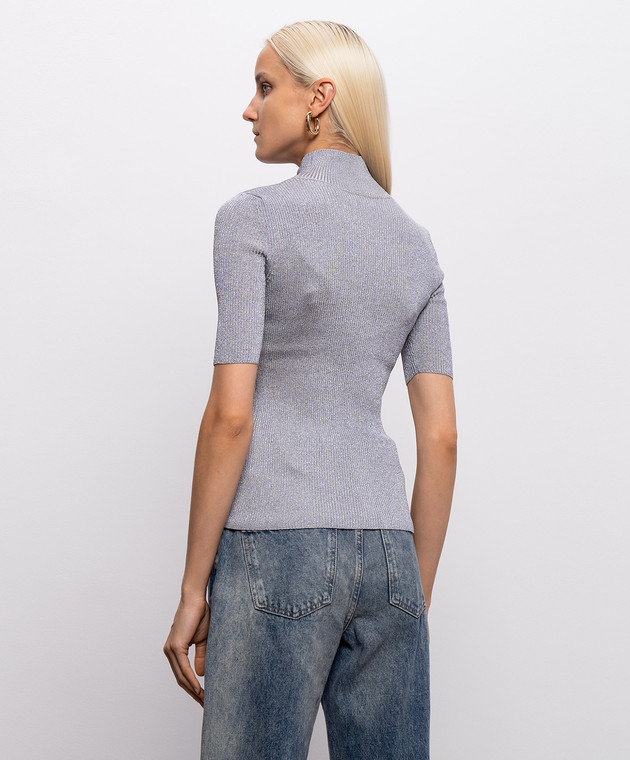 Missoni Серый топ в рубчик с люрексом DC26WN03BK01H3 изображение 4