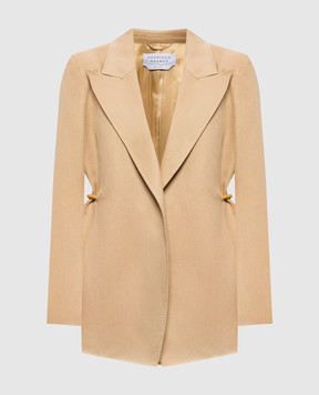 Gabriela Hearst Коричневий жакет Erona із льону 2265078ALI010