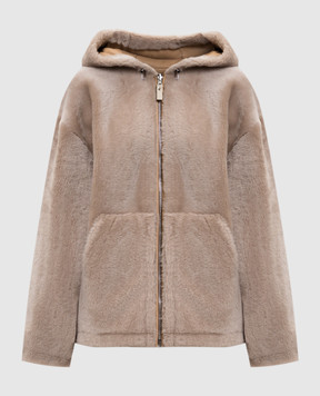 Babe Pay Pls Бежева двостороння дублянка 2536MERINOц