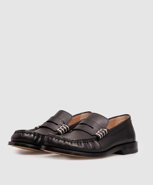 JW Anderson Черные кожаные лоферы MO0001LA0391 изображение 2